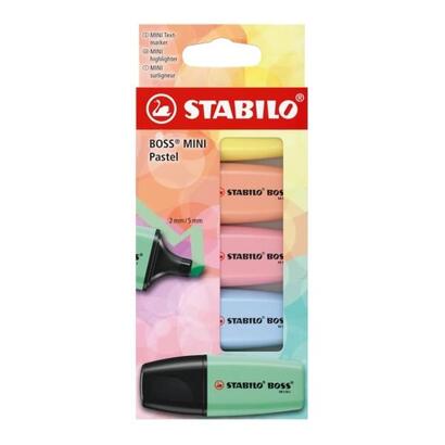 stabilo-boss-mini-pastel-pack-de-5-marcadores-fluorescentes-trazo-entre-2-y-5mm-tinta-con-base-de-agua-antisecado