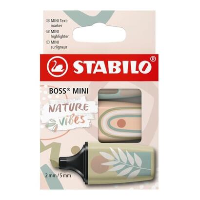 stabilo-boss-mini-naturevibes-pack-de-3-marcadores-fluorescentes-trazo-entre-2-y-5mm-tinta-con-base-de-agua-