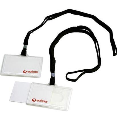 grafoplas-portadistintivos-inyectado-cordon-negro-65x95mm-pack-50u-
