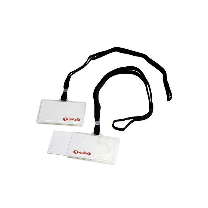 grafoplas-portadistintivos-inyectado-cordon-negro-65x95mm-pack-50u-