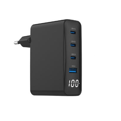 ladowarka-uniwersalna-100w-gan-1xusb-a-3xusb-c-szybkie-ladowanie-lcd-negro
