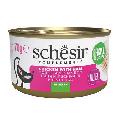 schesir-chicken-with-ham-in-jelly-comida-humeda-para-gatos-70g