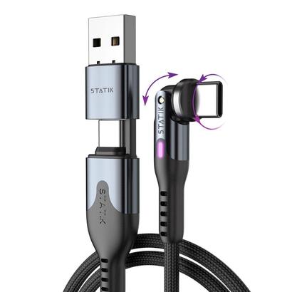 statik-powerpivot-pro-braided-rotating-usb-c-cable-black-3m