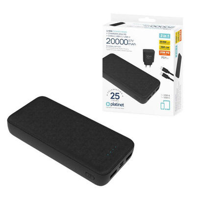 platinet-power-bank-20000mah-20w-pd-cargador-cable-1m-negro