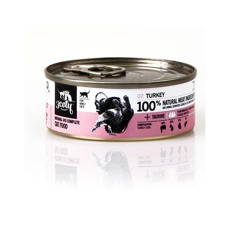 3coty-turkey-comida-humeda-para-gatos-80g