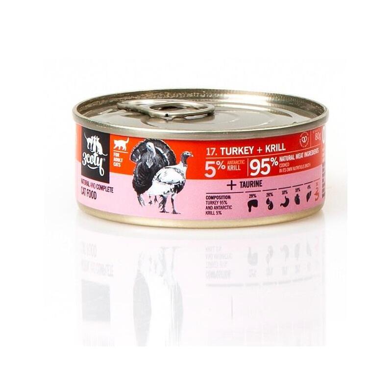 3coty-turkey-with-krill-comida-humeda-para-gatos-80g