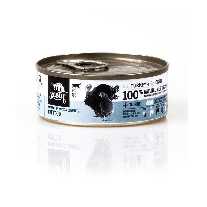 3coty-turkey-with-chicken-comida-humeda-para-gatos-80g