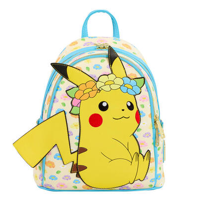 mochila-floral-pikachu-pokemon-loungefly