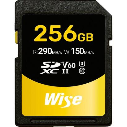 wise-sdxc-uhs-ii-v60-256gb-r290mbs-w150mbs-wi-sd-s256