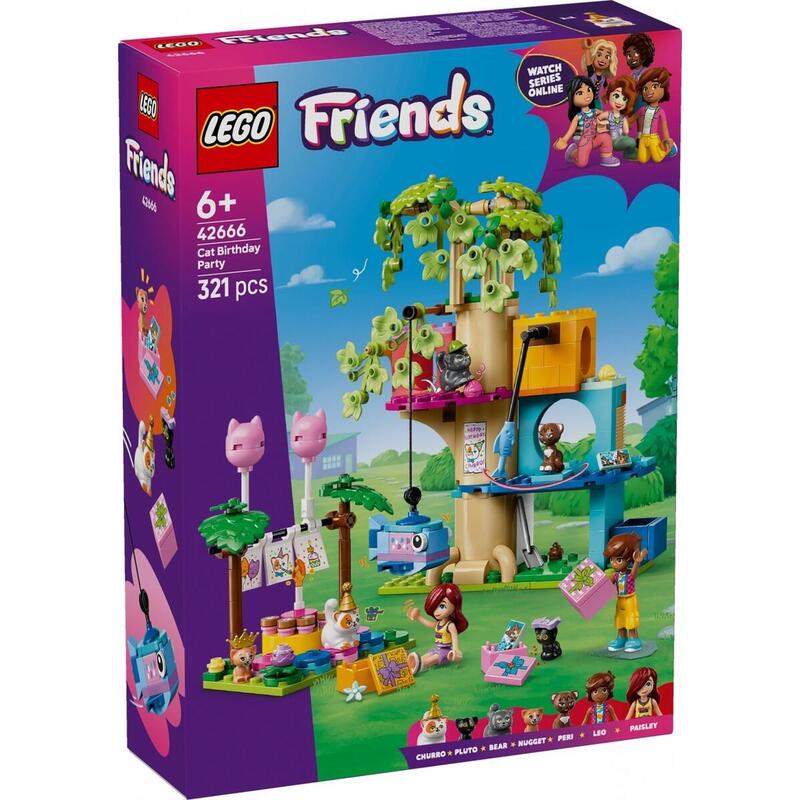 lego-42666-friends-fiesta-de-cumpleanos-de-gato-y-casa-del-arbol