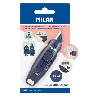 milan-cutter-hoja-ceramica-stick-serie-1918-blister-azul-marino