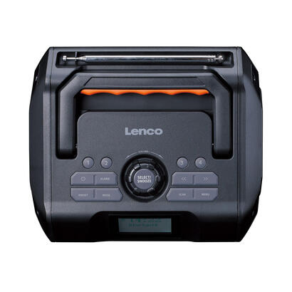 lenco-odr-160gy-radio-portatil-analogico-y-digital-negro-naranja