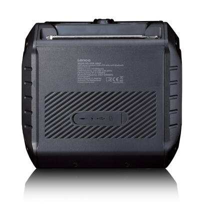 lenco-odr-160gy-radio-portatil-analogico-y-digital-negro-naranja