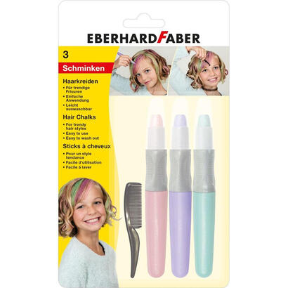 eberhard-faber-pack-de-3-tizas-pastel-para-el-cabello-1-mini-peine-aplicar-sobre-el-cabello-seco-utilice-el-peine