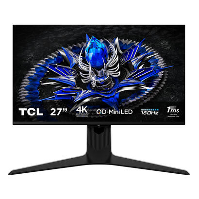 monitor-gaming-tcl-27r83u-27-4k-1ms-160hz-va-regulable-en-altura-blanco-y-negro