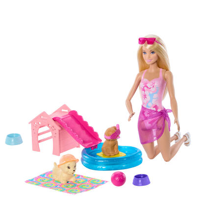 muneca-mattel-barbie-puppy-pool-party-aloha-blonde-jbf35