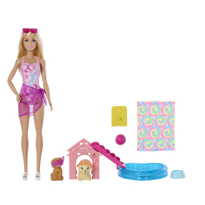 mattel-barbie-puppy-pool-party-aloha-blonde-jbf35