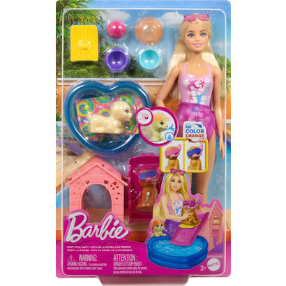 muneca-mattel-barbie-puppy-pool-party-aloha-blonde-jbf35 muneca-mattel-barbie-puppy-pool-party-aloha-blonde-jbf35