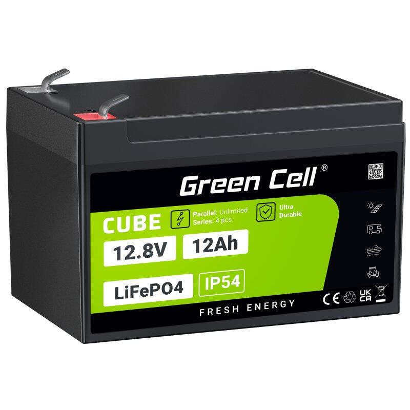 green-cell-lfpgc12v12ah-bateria-para-sistema-ups-fosfato-de-hierro-litio-lifepo4-128-v-12-ah green-cell-lfpgc12v12ah-bateria-para-sistema-ups-fosfato-de-hierro-litio-lifepo4-128-v-12-ah