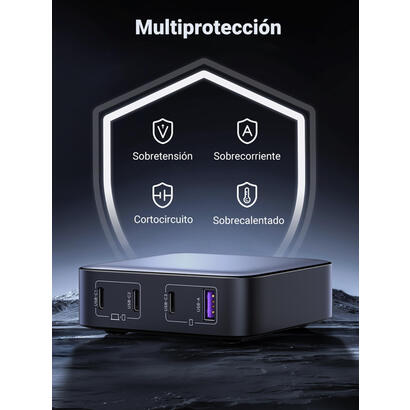 cargador-rapido-de-escritorio-ugreen-nexode-1usb-a-3usb-c-100w