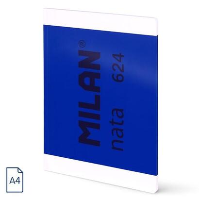 milan-nata-624-libreta-encolada-formato-a4-cuadricula-5x5mm-48-hojas-de-95-grm2-microperforado-azul