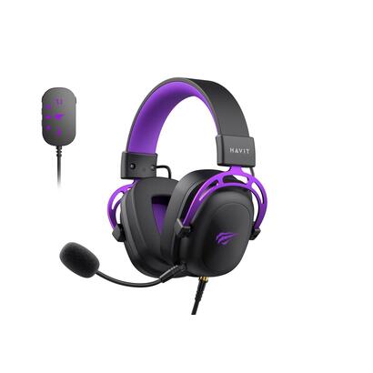 auriculares-havit-h2002cu-para-juegos-negro-y-morado