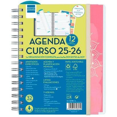 finocam-agenda-docente-magistral-personalizable-espiral-doble-4-svh-mandala-2025-2026