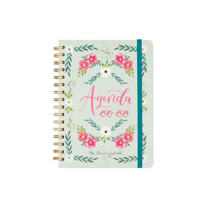 finocam-agenda-the-flower-journal-espiral-doble-e10-155x212mm-svh-tapa-dura-verde-2025-2026