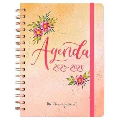 finocam-agenda-the-flower-journal-espiral-doble-e10-155x212mm-svh-tapa-dura-rosa-2025-2026