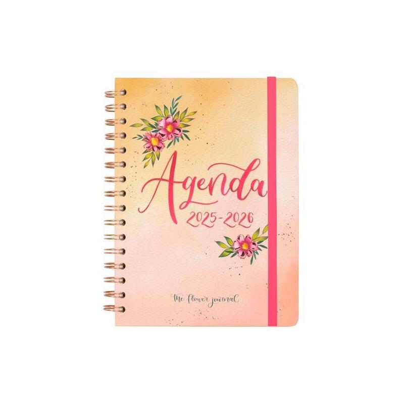 finocam-agenda-the-flower-journal-espiral-doble-e10-155x212mm-svh-tapa-dura-rosa-2025-2026