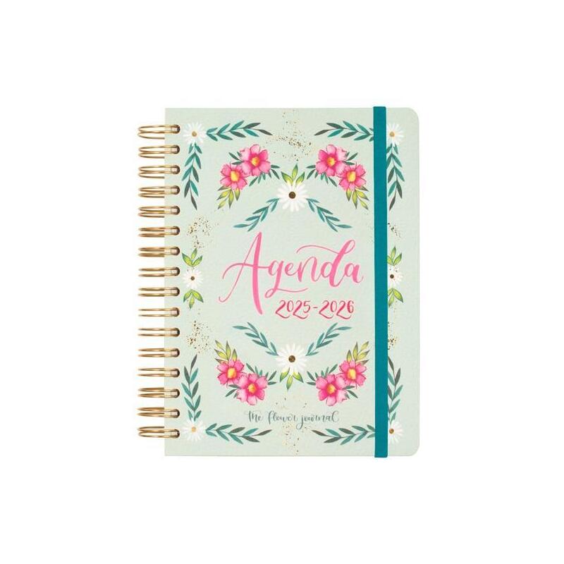 finocam-agenda-the-flower-journal-espiral-doble-e10-155x212mm-1dp-tapa-dura-verde-2025-2026