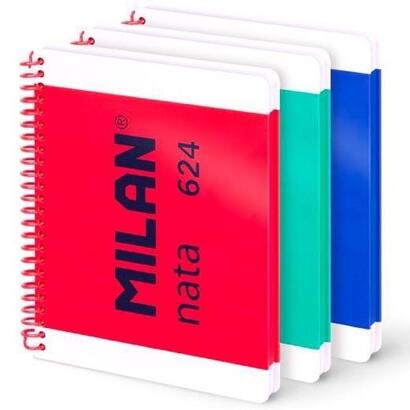 milan-cuaderno-espiral-a5-80h-95gr-liso-tapa-dura-coleccion-nata-624-since-1918-surtido-pack-3-ud