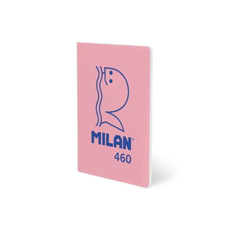 pack-de-6-unidades-milan-libreta-grapada-a5-24h-papel-blanco-95gr-linea-7mm-coleccion-460-since-1918-rosa