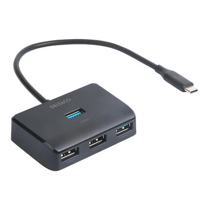 deltaco-usb-c-hub-4x-usb-5-gbits-schwarz