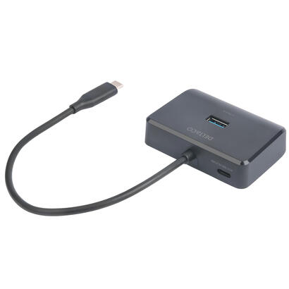 deltaco-usb-c-hub-4x-usb-5-gbits-schwarz