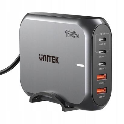 unitek-wall-charger-2x-usb-a-3x-usb-c-pd-31-188w