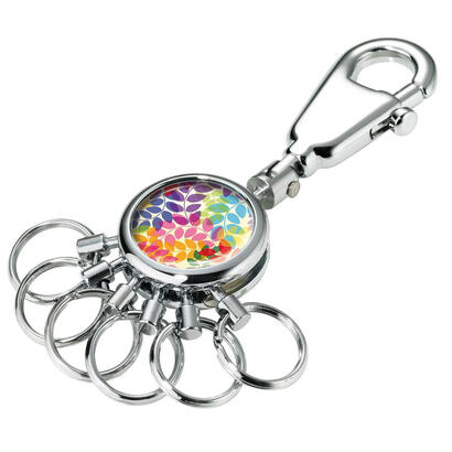 llavero-troika-colourful-leaves-de-anilla-multicolor-plata