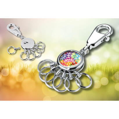 llavero-troika-colourful-leaves-de-anilla-multicolor-plata