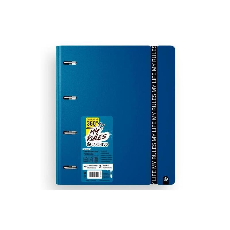 carchivo-carpeblock-360-my-rules-con-recambio-100h-a4-5x5-90gr-4-separadores-pp-foam-deep-blue