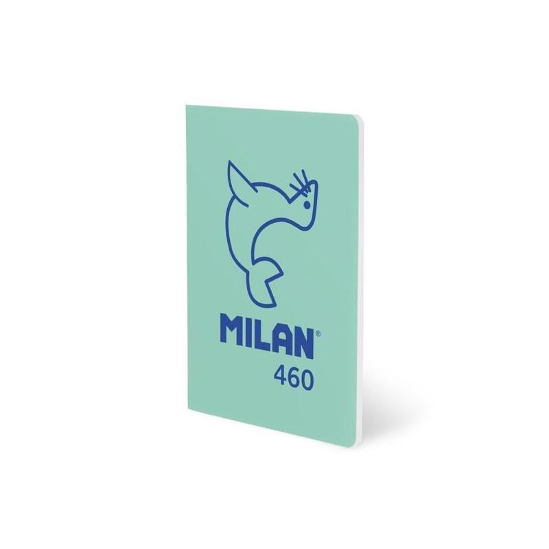 pack-de-6-unidades-milan-libreta-grapada-a5-24h-papel-blanco-95gr-linea-7mm-coleccion-460-since-1918-verde