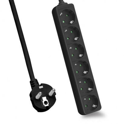 helos-regleta-classic-6-tomas-negro-15-m-sin-interruptor