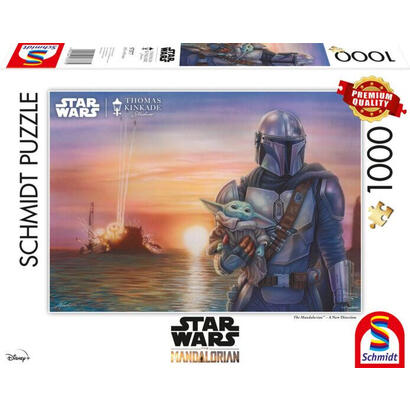 schmidt-spiele-thomas-kinkade-studios-star-wars-the-mandalorian-una-nueva-direccion-puzzle-1000-piezas