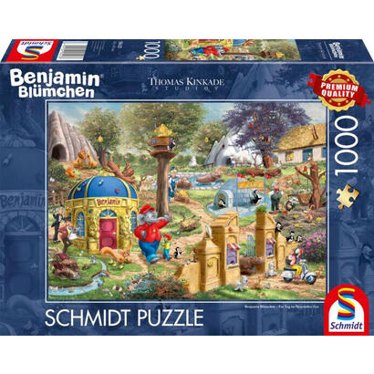 juegos-schmidt-thomas-kinkade-studios-benjamin-blumchen-un-dia-en-el-zoologico-neustadter-rompecabezas-1000-partes-58423