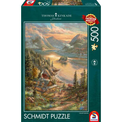 schmidt-spiele-thomas-kinkade-studios-esplendor-a-orillas-del-lago-puzzle-500-piezas-59710