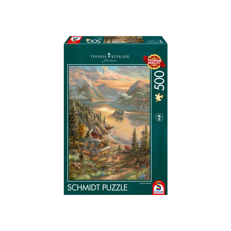 schmidt-spiele-thomas-kinkade-studios-esplendor-a-orillas-del-lago-puzzle-500-piezas-59710