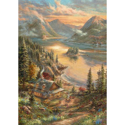 schmidt-spiele-thomas-kinkade-studios-esplendor-a-orillas-del-lago-puzzle-500-piezas-59710