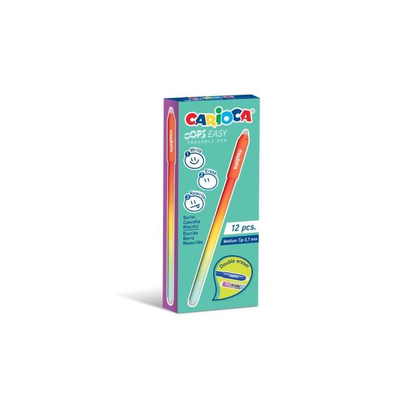pack-de-12-unidades-carioca-oops-easy-boligrafo-borrable-con-punta-de-o-07mm-tinta-termo-sensible-cuerpo-con