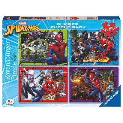 puzzle-spiderman-marvel-4x100pzs
