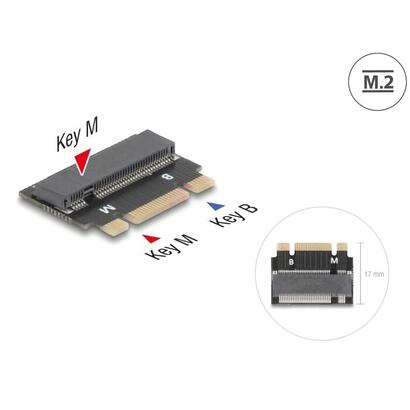 delock-adaptador-m2-key-bm-macho-a-m2-key-m-slot-verlangerung