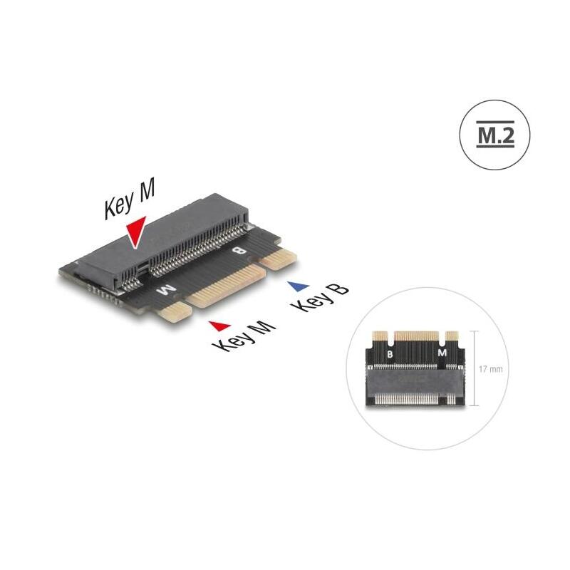 delock-adaptador-m2-key-bm-macho-a-m2-key-m-slot-verlangerung